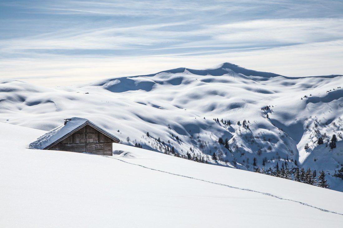 Deep snow above Limone Piemonte